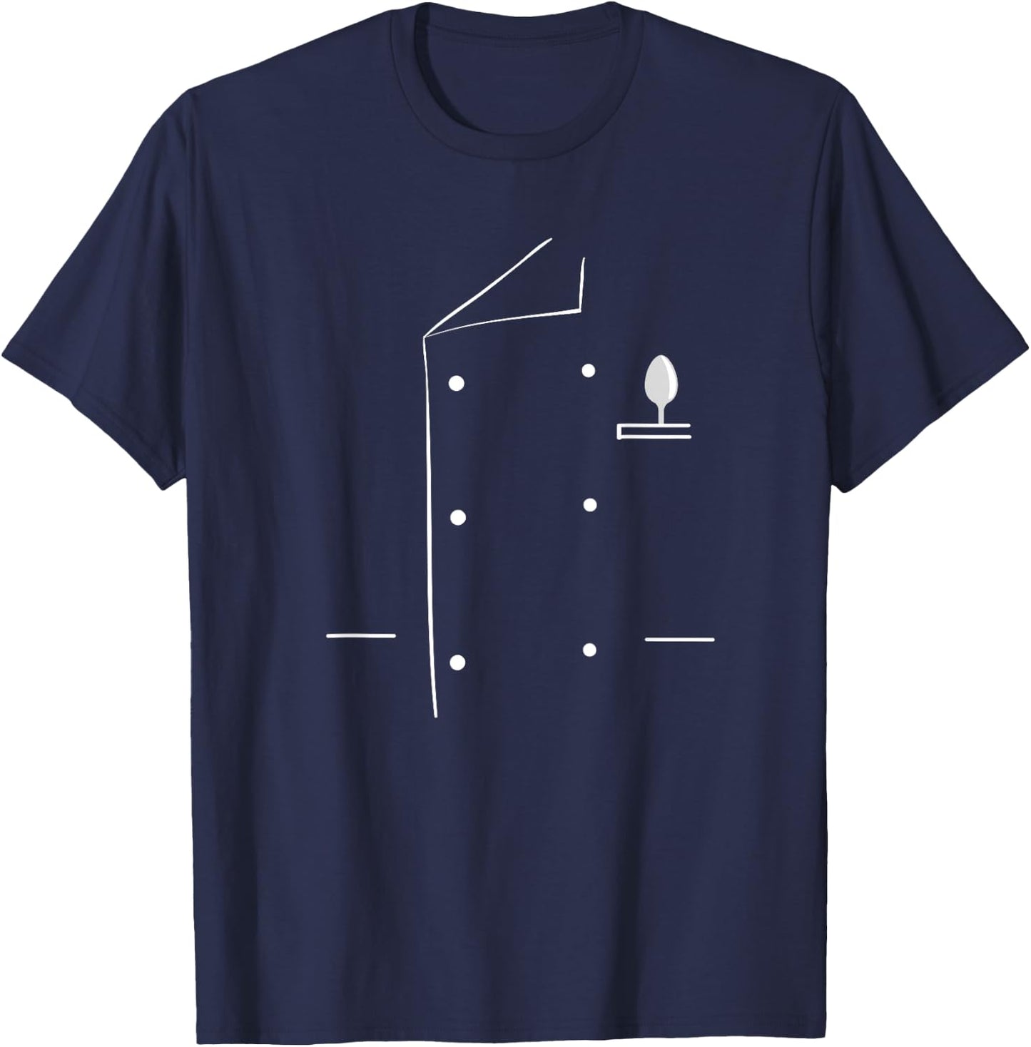 Chef Coat Uniform Jacket Culinary Cooking Lovers Cook Chief T-Shirt - T-Shirt | Navy