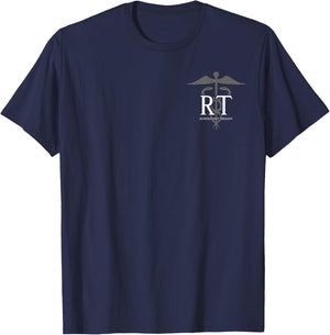 Respiratory Therapy - RT - Front/Back - Respiratory Care T-Shirt - T-Shirt | Navy
