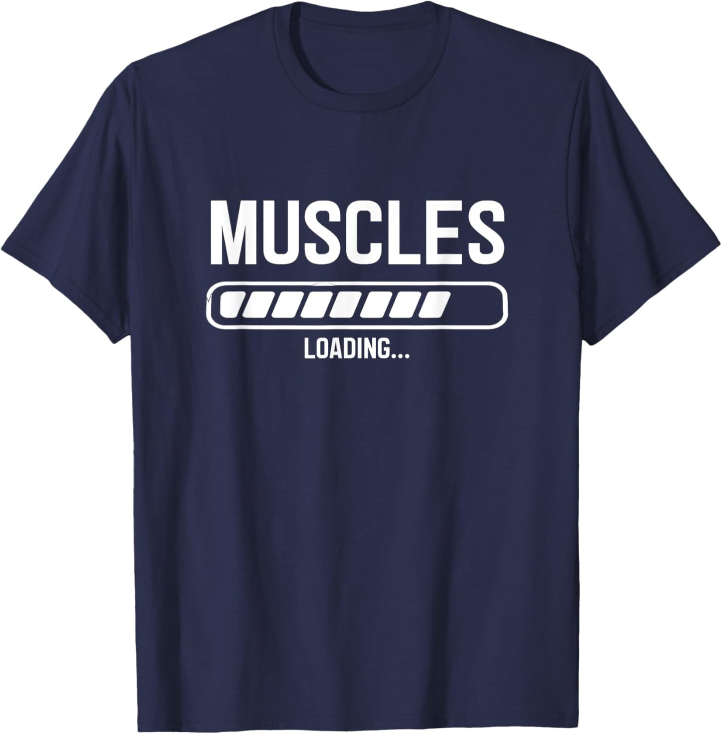 Muscles Loading Installing Muscles Funny Workout T-Shirt - T-Shirt | Navy