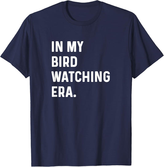In My Bird Watching Era - Birds Telescope Photography T-Shirt - T-Shirt | Navy