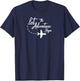 Let The Adventure Begin inspirational Airplane Travel Mode T-Shirt - T-Shirt | Navy