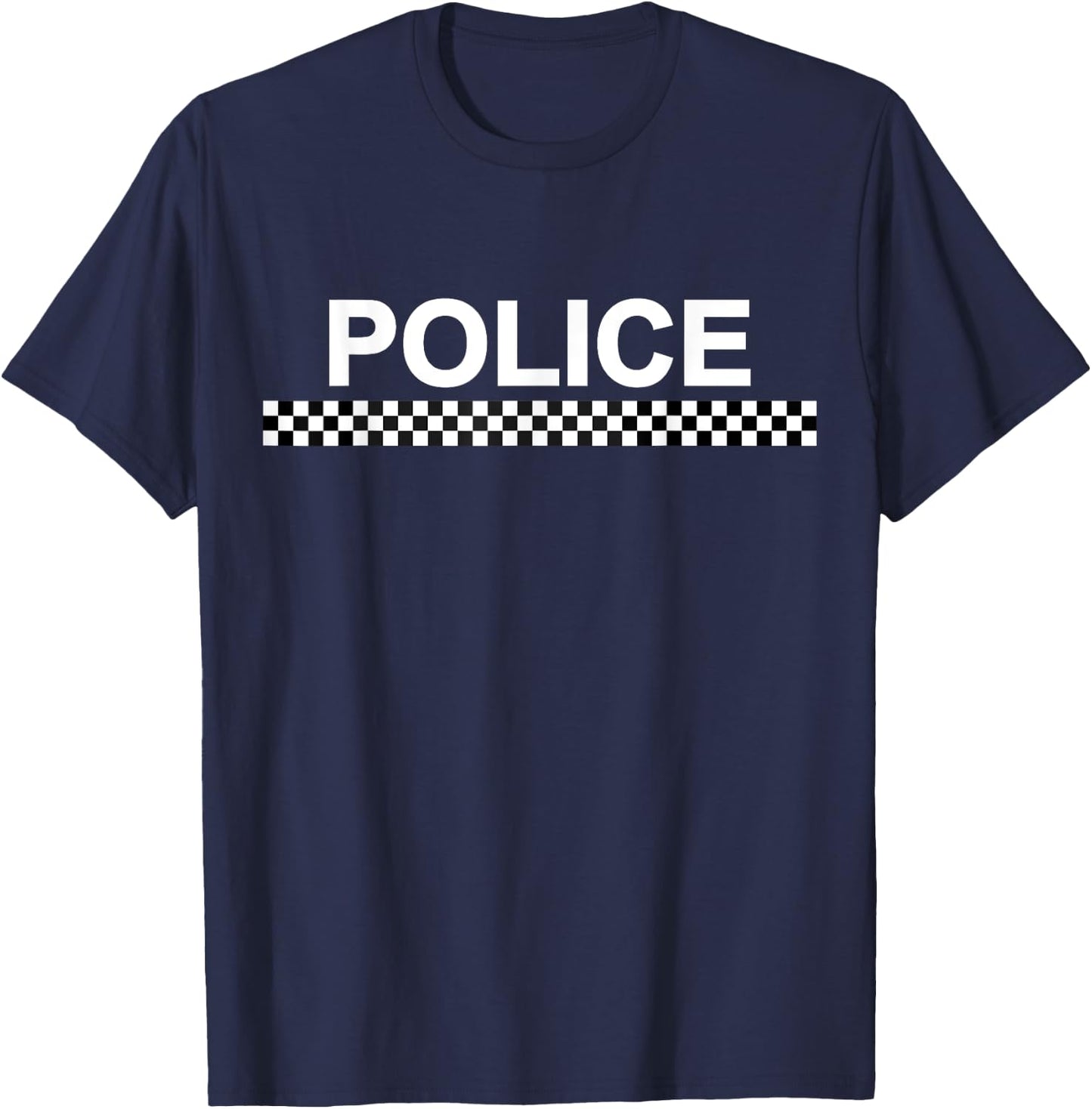 Police Costume Uk British Black and White T-Shirt - T-Shirt | Navy