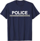 Police Costume Uk British Black and White T-Shirt - T-Shirt | Navy