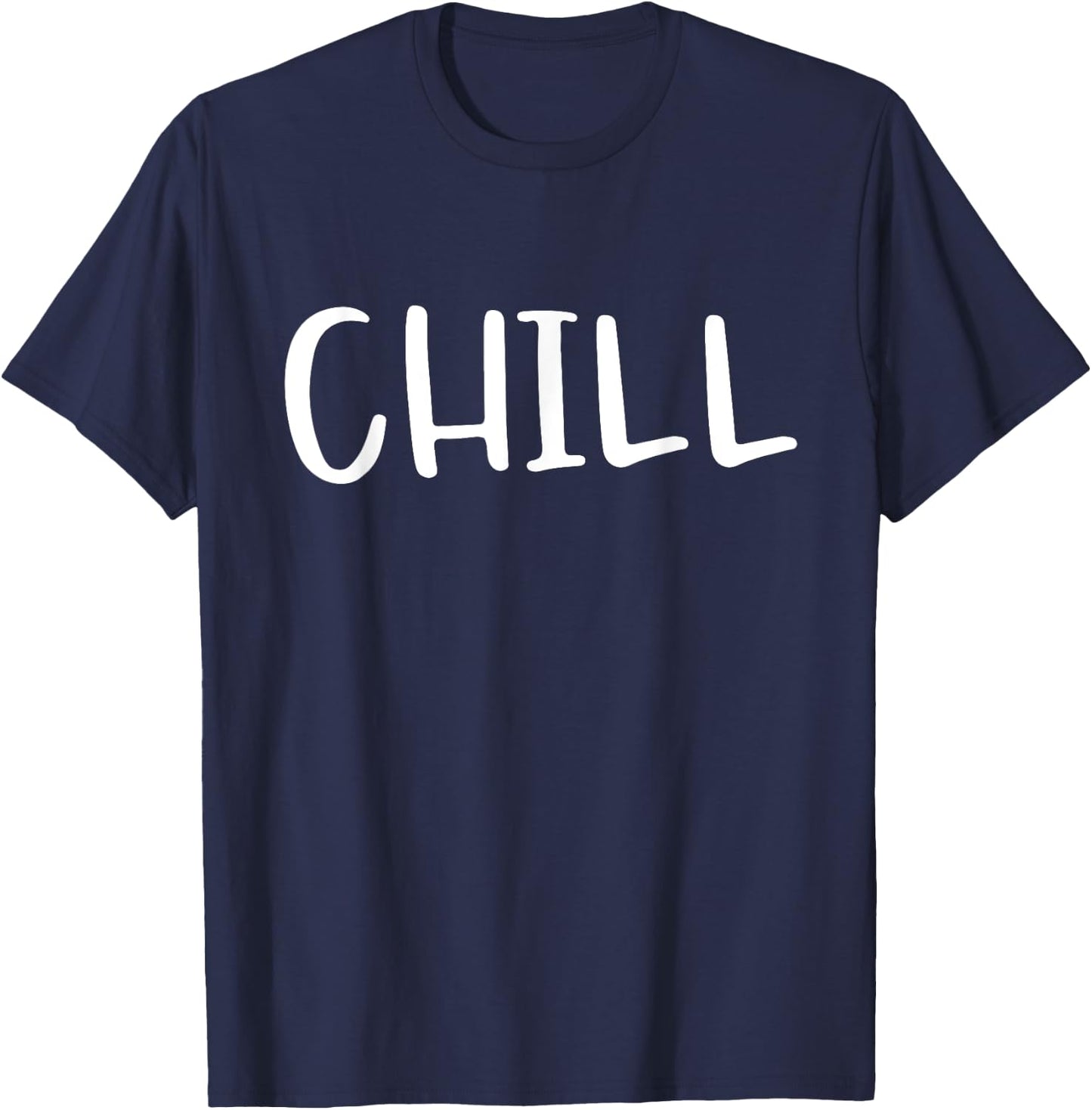 Funny Matching Couples Outfit - Chill And No Chill T-Shirt - T-Shirt | Navy