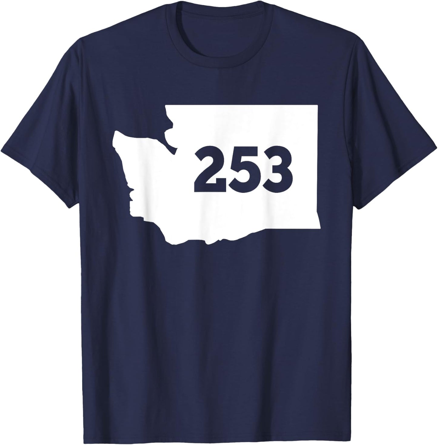 Washington 253 Area Code T-Shirt - T-Shirt | Navy