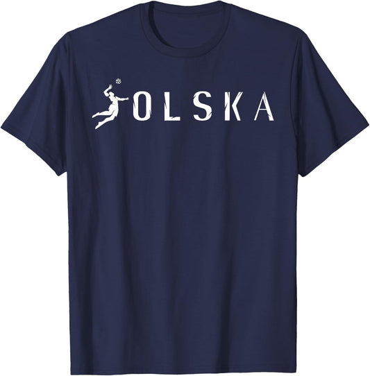 Polska Siatkowka Polish Volleyball Represent Poland T-Shirt - T-Shirt | Navy