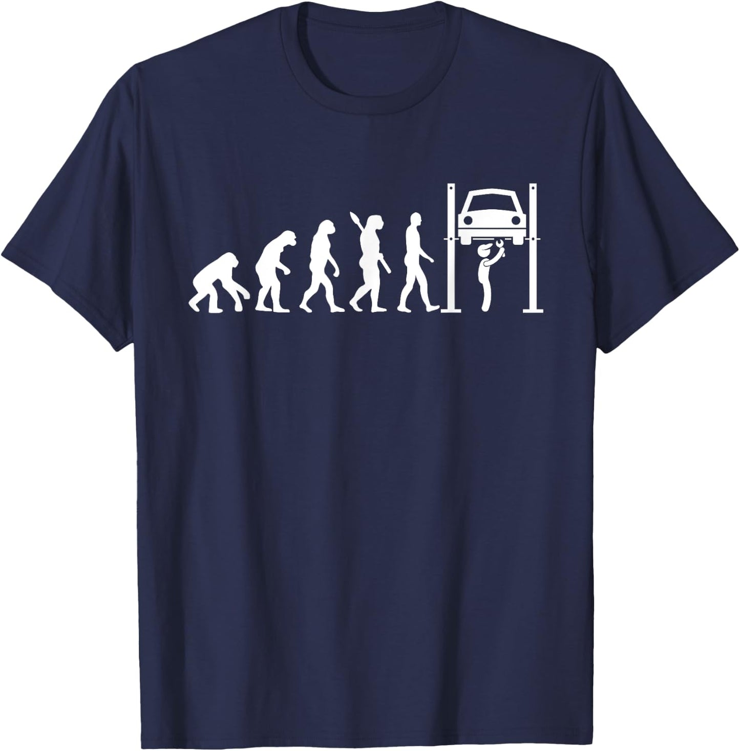 Car Mechanic Evolution Auto Mechanic T-Shirt - T-Shirt | Navy