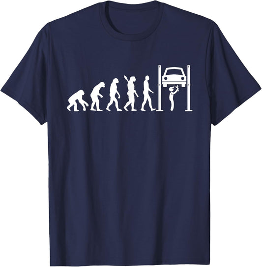 Car Mechanic Evolution Auto Mechanic T-Shirt - T-Shirt | Navy