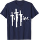 Titties on the Cross, Funny Offensive, Funny Sarcastic Jesus T-Shirt - T-Shirt | Navy