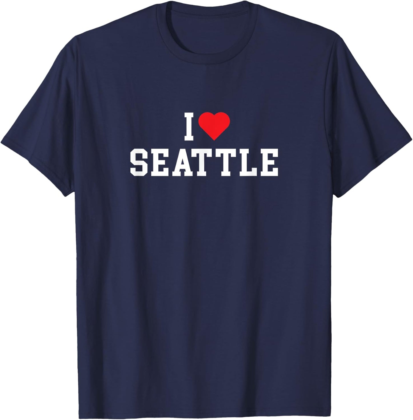 Seattle - I Love Seattle - Washington - Classic T-Shirt - T-Shirt | Navy