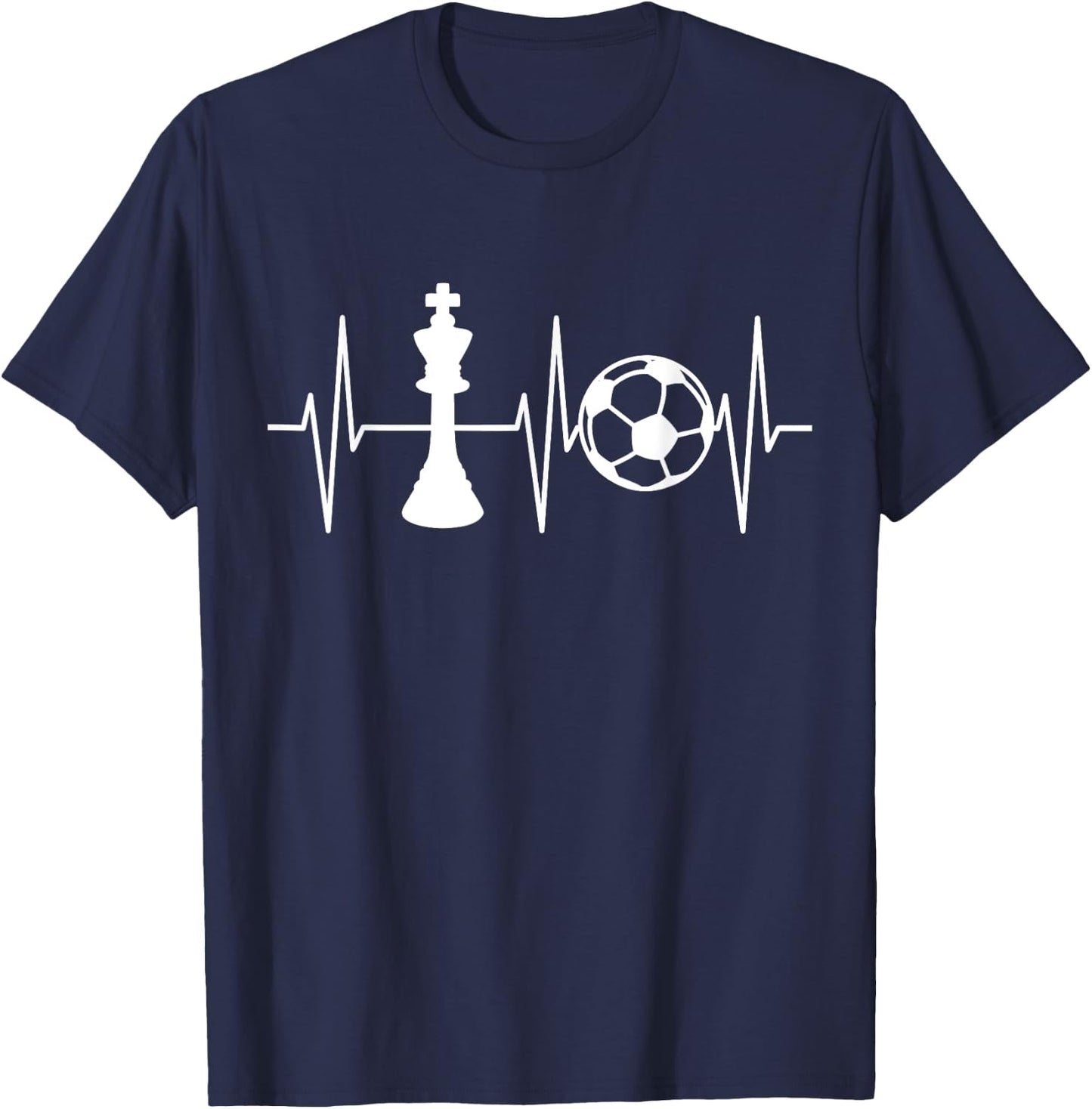 Funny Chess Shirt Soccer Player Chess Player Chess Lover T-Shirt - T-Shirt | Navy