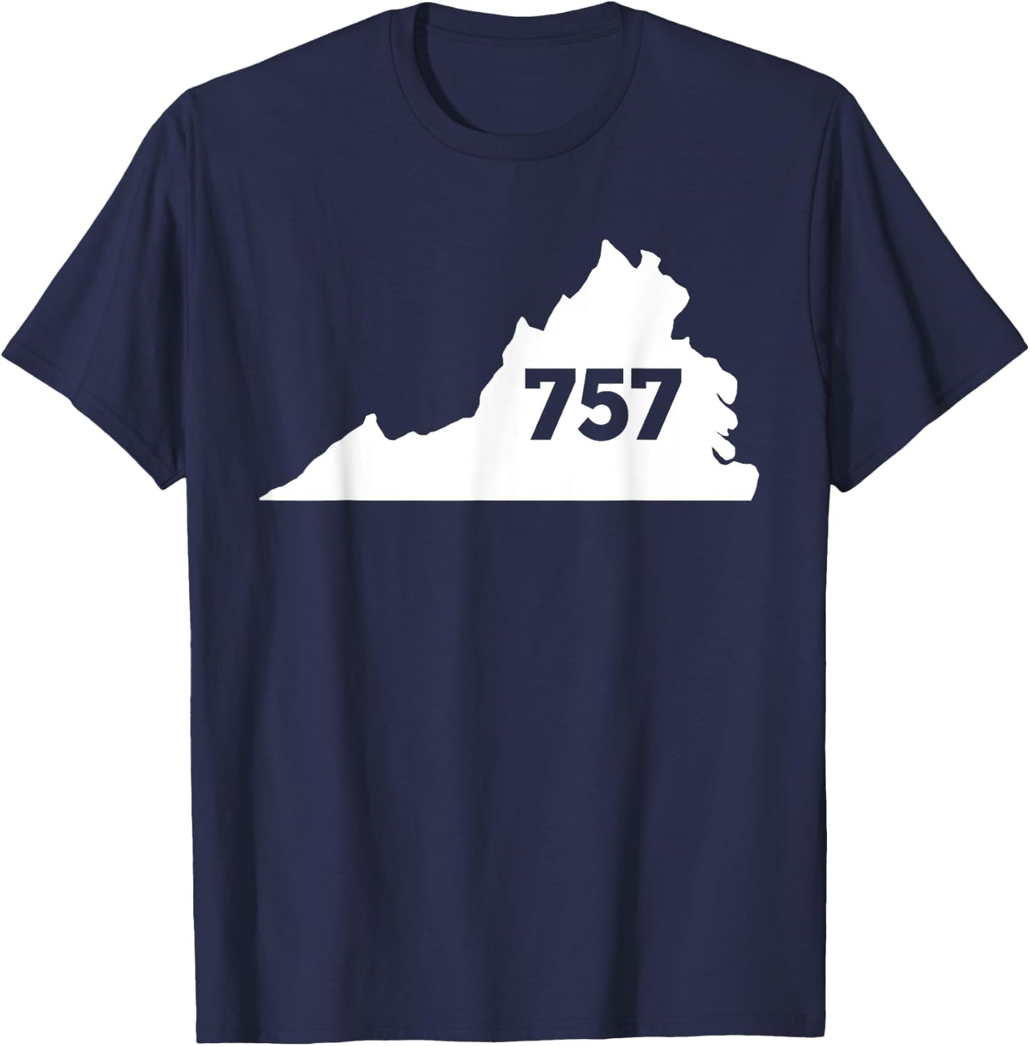 Virginia 757 Area Code T-Shirt - T-Shirt | Navy