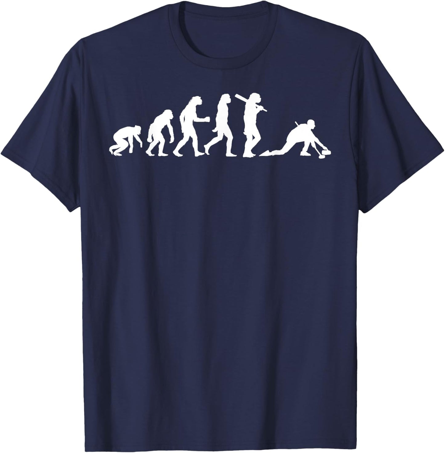Funny Curling Gift Women Curling Team Stone Player T-Shirt - T-Shirt | Navy