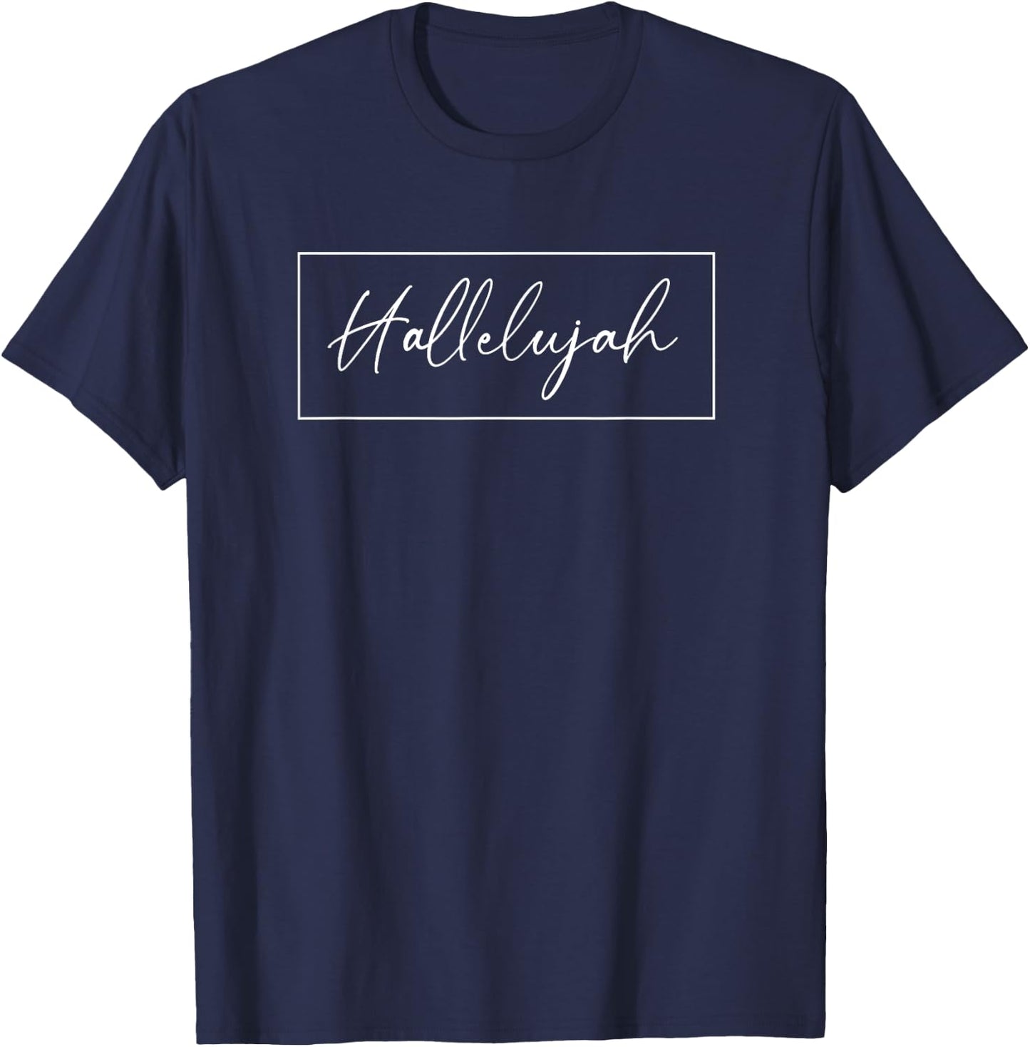 Hallelujah Church Jesus Christ Christian T-Shirt - T-Shirt | Navy