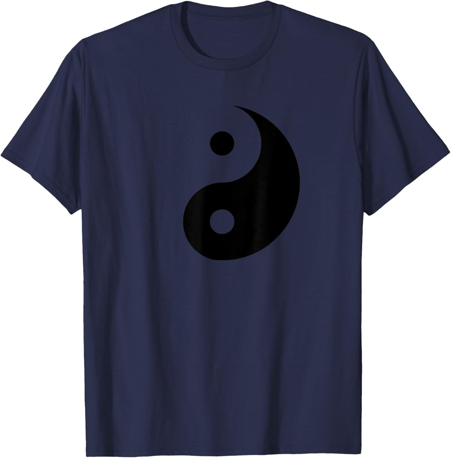 Miftees Yin Yang -Adults Blue Yin Yang T-Shirt - T-Shirt | Navy