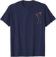 Soccer Stick Figure Soccer Player Funny Stick Figure Soccer T-Shirt - T-Shirt | Navy