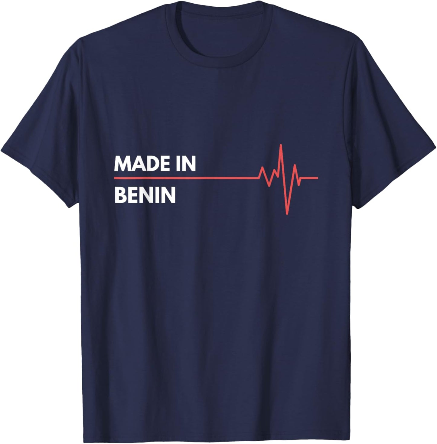 Made In Benin Born In Country Of Birth T-Shirt - T-Shirt | Navy