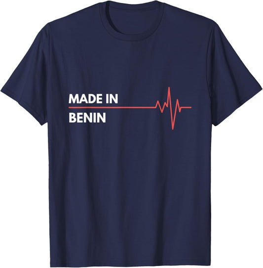 Made In Benin Born In Country Of Birth T-Shirt - T-Shirt | Navy