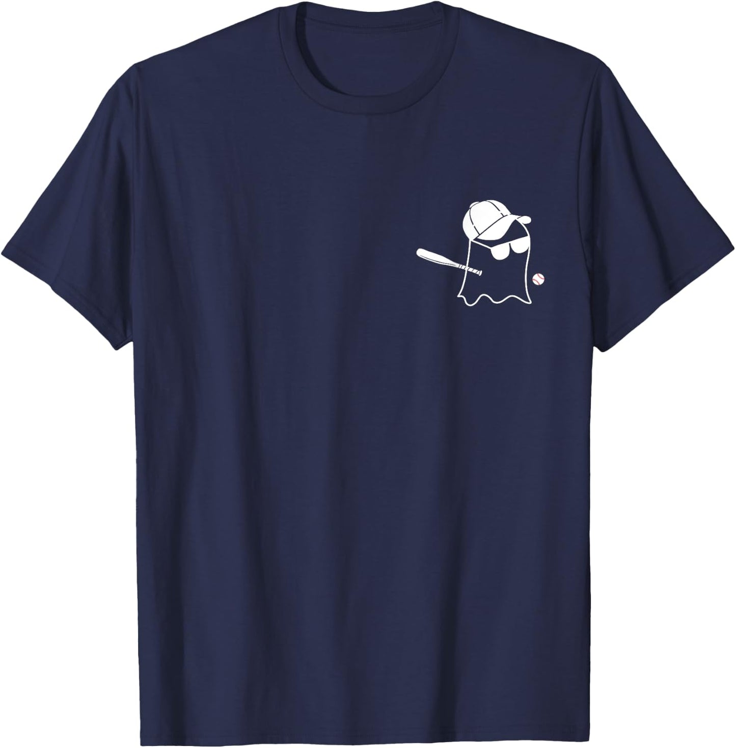 Ghost Baseball Halloween Costume Funny Baseball T-Shirt - T-Shirt | Navy