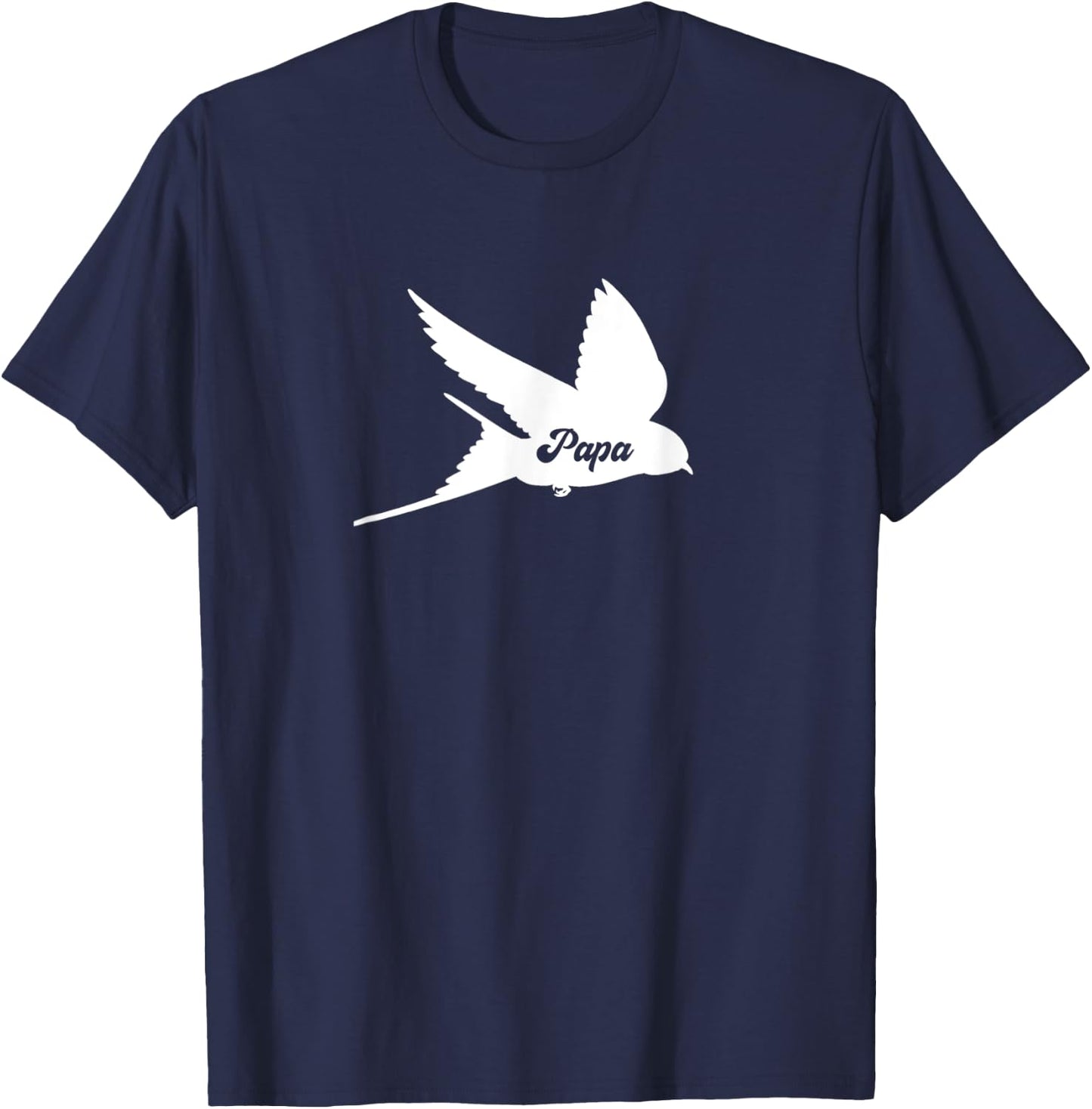 Papa Humming Bird Dad Funny Family Matching T-Shirt - T-Shirt | Navy