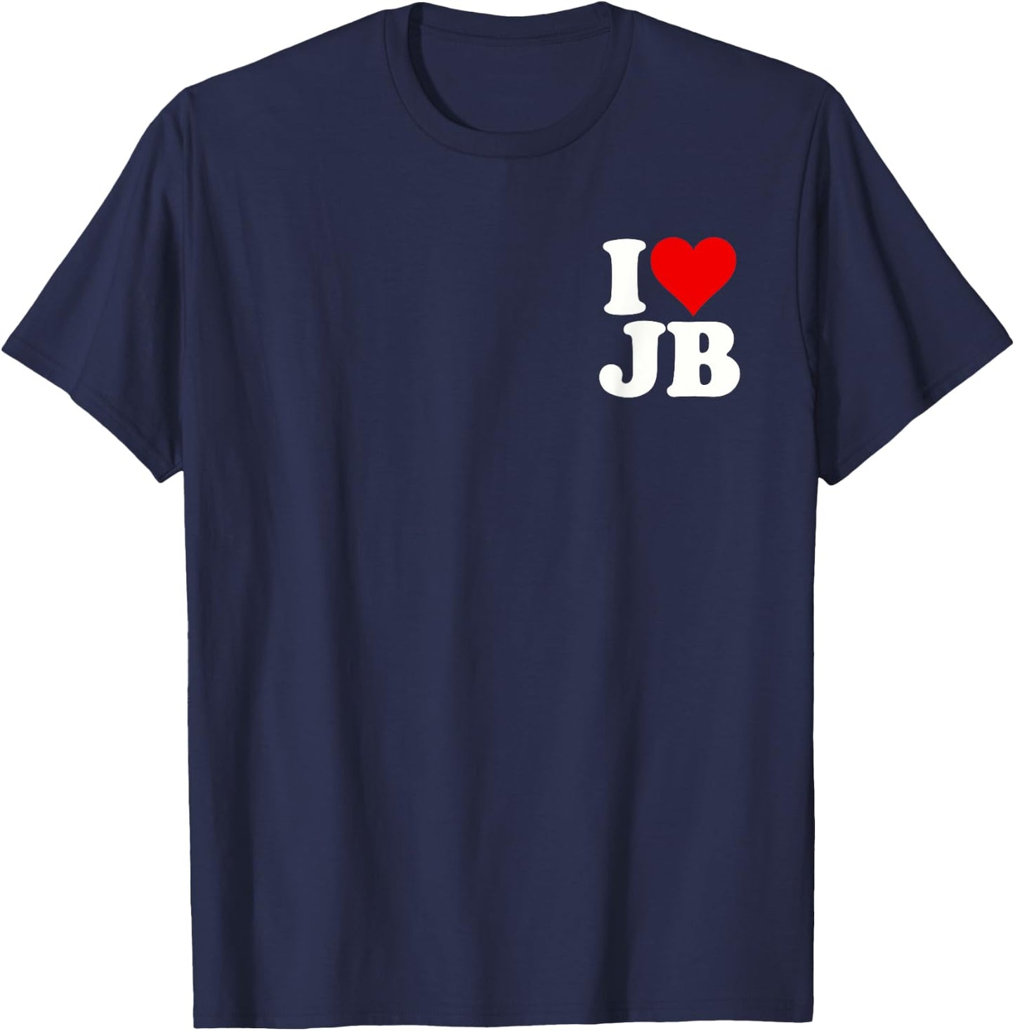I Love Heart Jb J B J.b. T-Shirt - T-Shirt | Navy
