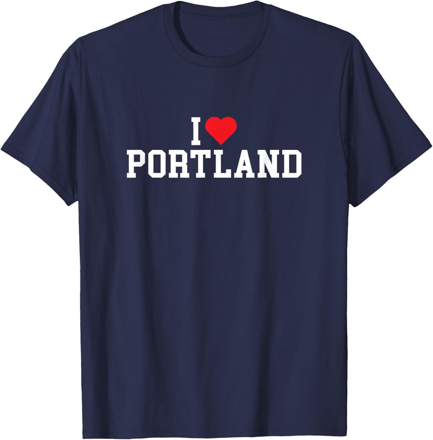 Portland - I Love Portland - Throwback Design - Classic T-Shirt - T-Shirt | Navy