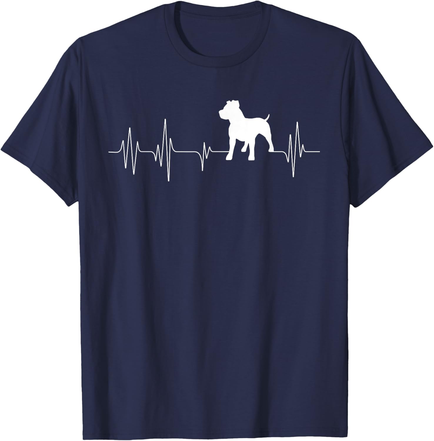 Pitbull Heartbeat - Pet Trainer Canine Lover Dog Lover Men Women Kids T-Shirt - T-Shirt | Navy