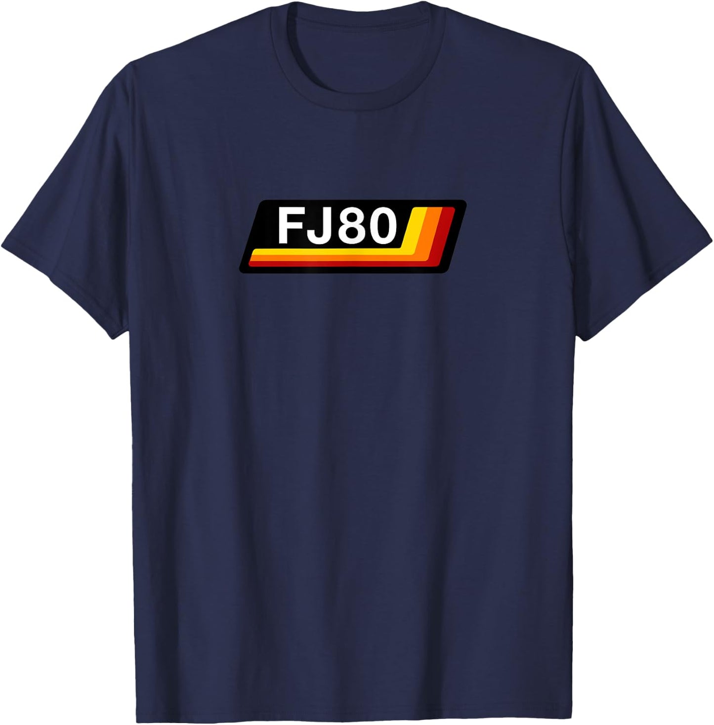 FJ80 Underline Racing 3 Stripes FJ80 FZJ80 HDJ80 HDJ81 T-Shirt - T-Shirt | Navy