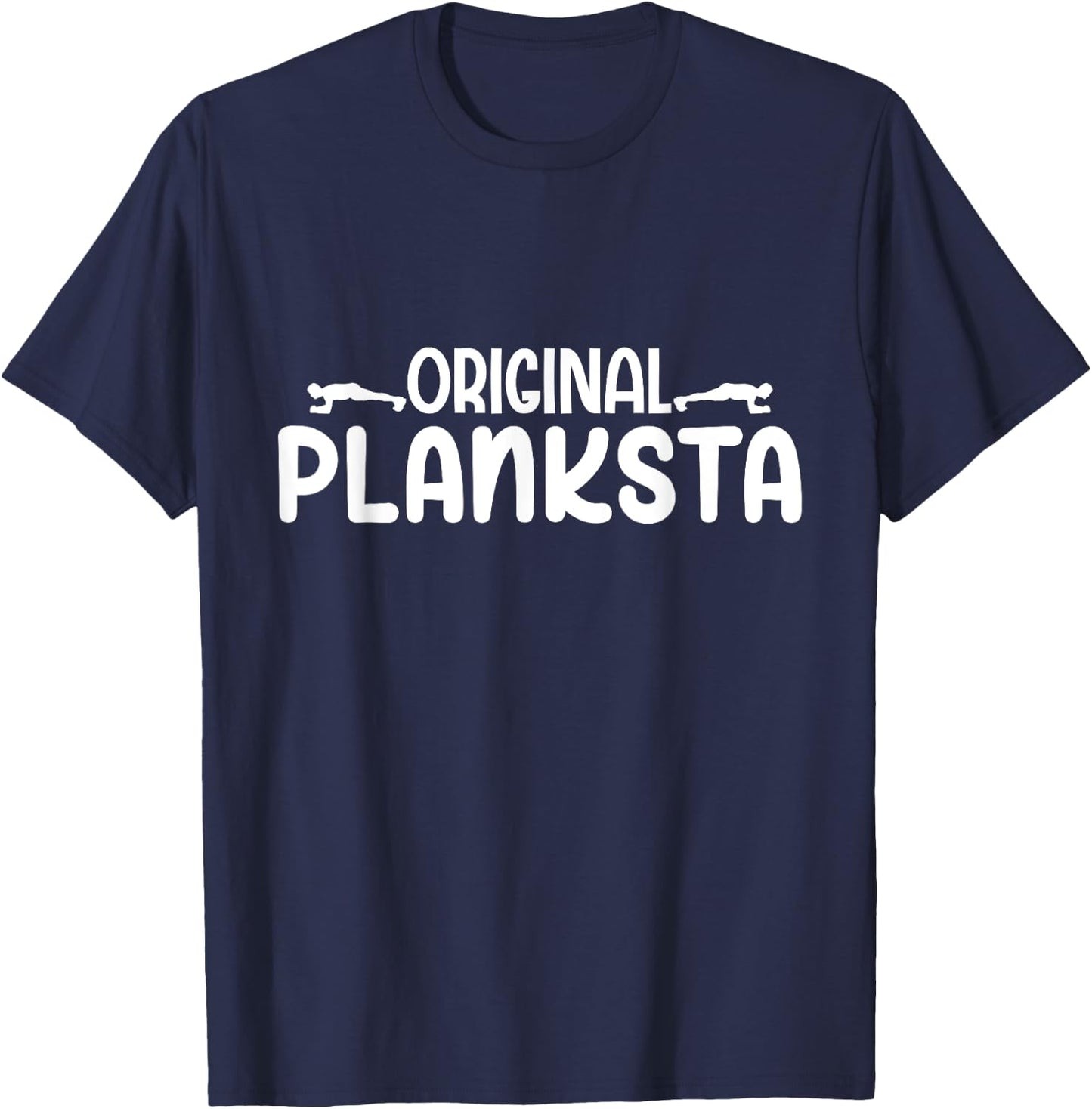 Original Planksta Planster Funny Planks Pilates Workout T-Shirt - T-Shirt | Navy