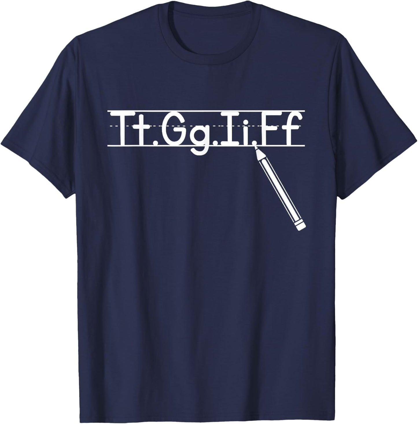 T G I F Thank Godness Its Friday Teacher Appreciation Christ T-Shirt - T-Shirt | Navy