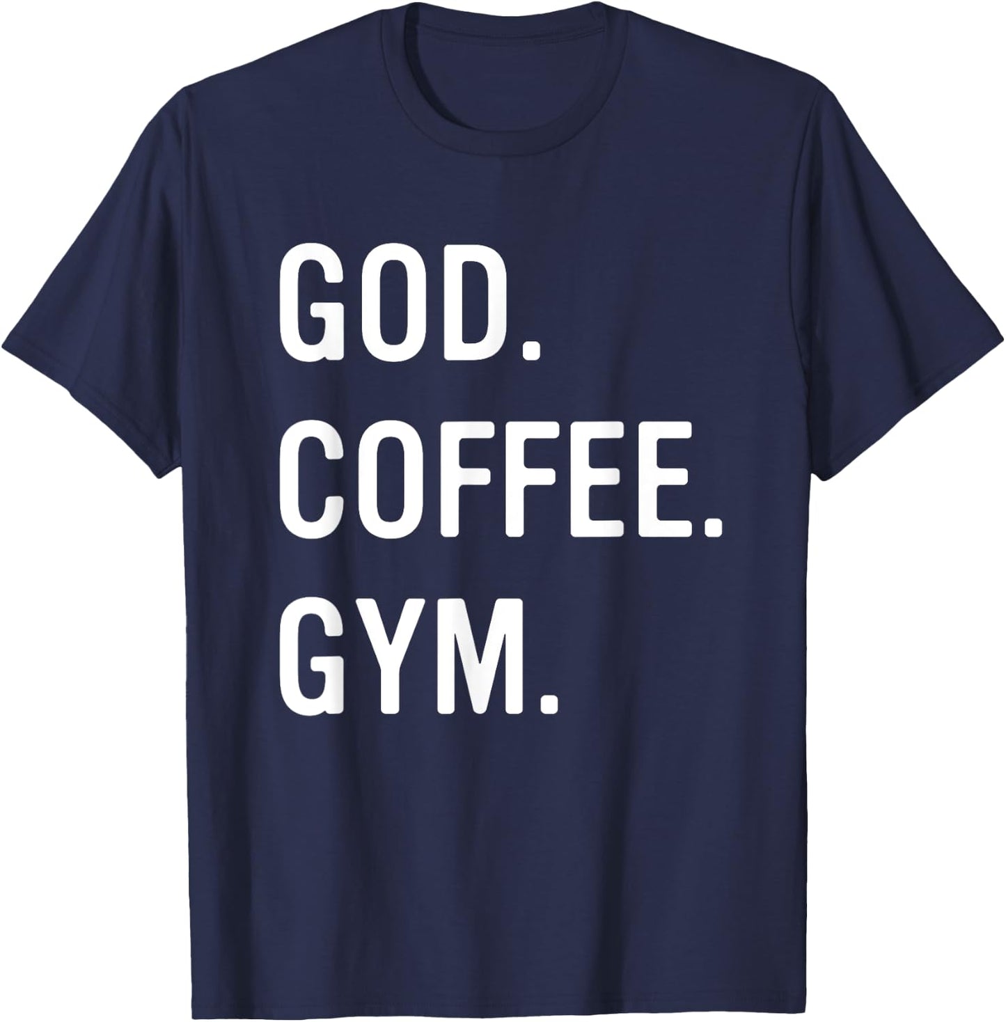 Christian God Coffee Gym Workout Women T-Shirt - T-Shirt | Navy