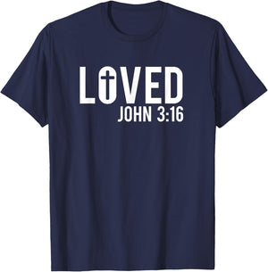 John 316 John 3 16 Bible Jesus T-Shirt - T-Shirt | Navy