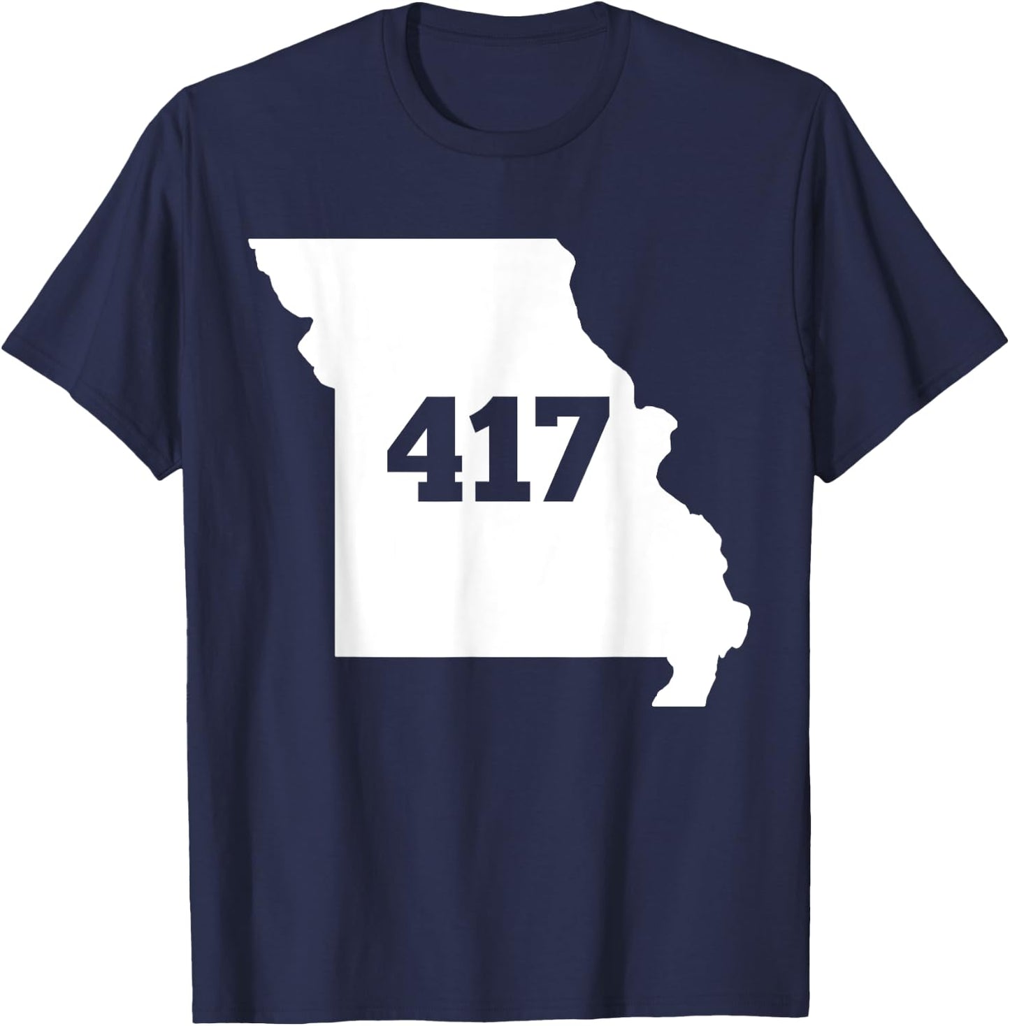 Missouri 417 Area Code T-Shirt - T-Shirt | Navy