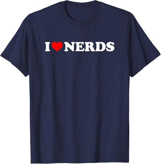 I Love Nerds T-Shirt - T-Shirt | Navy