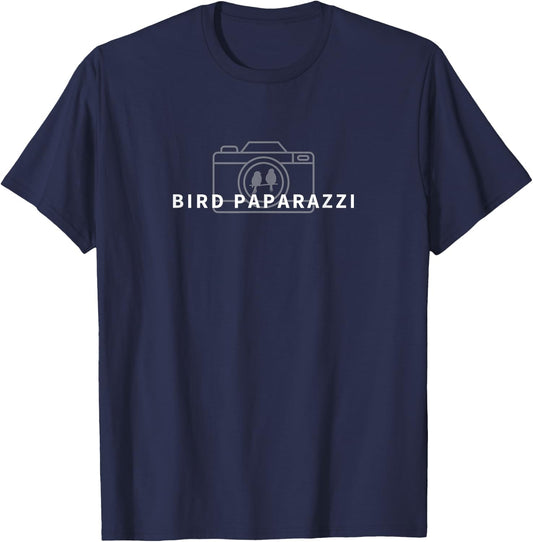 Bird Paparazzi Funny Bird Watching T-Shirt - T-Shirt | Navy