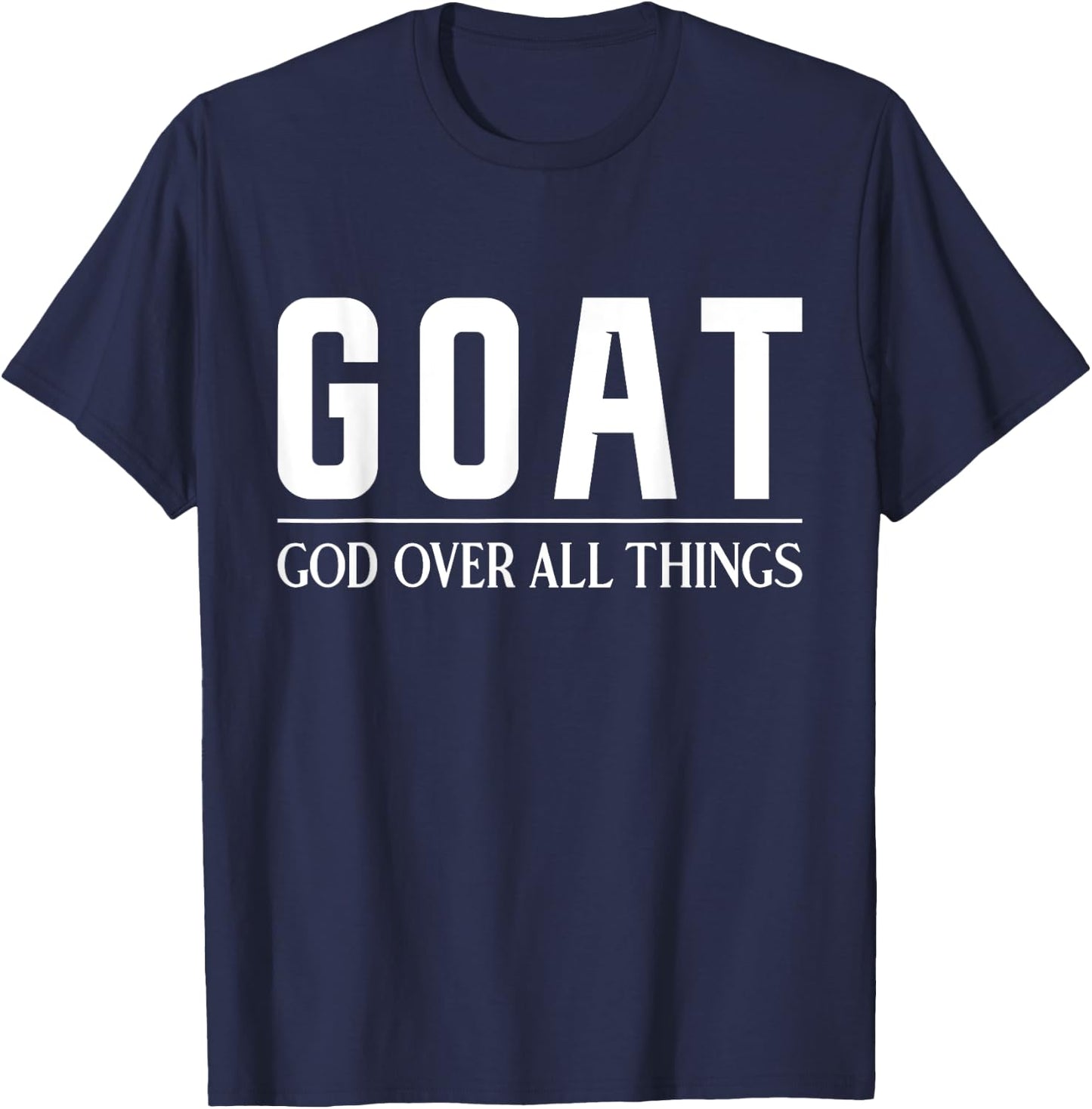 Christian Faith Jesus GOAT T-Shirt - T-Shirt | Navy