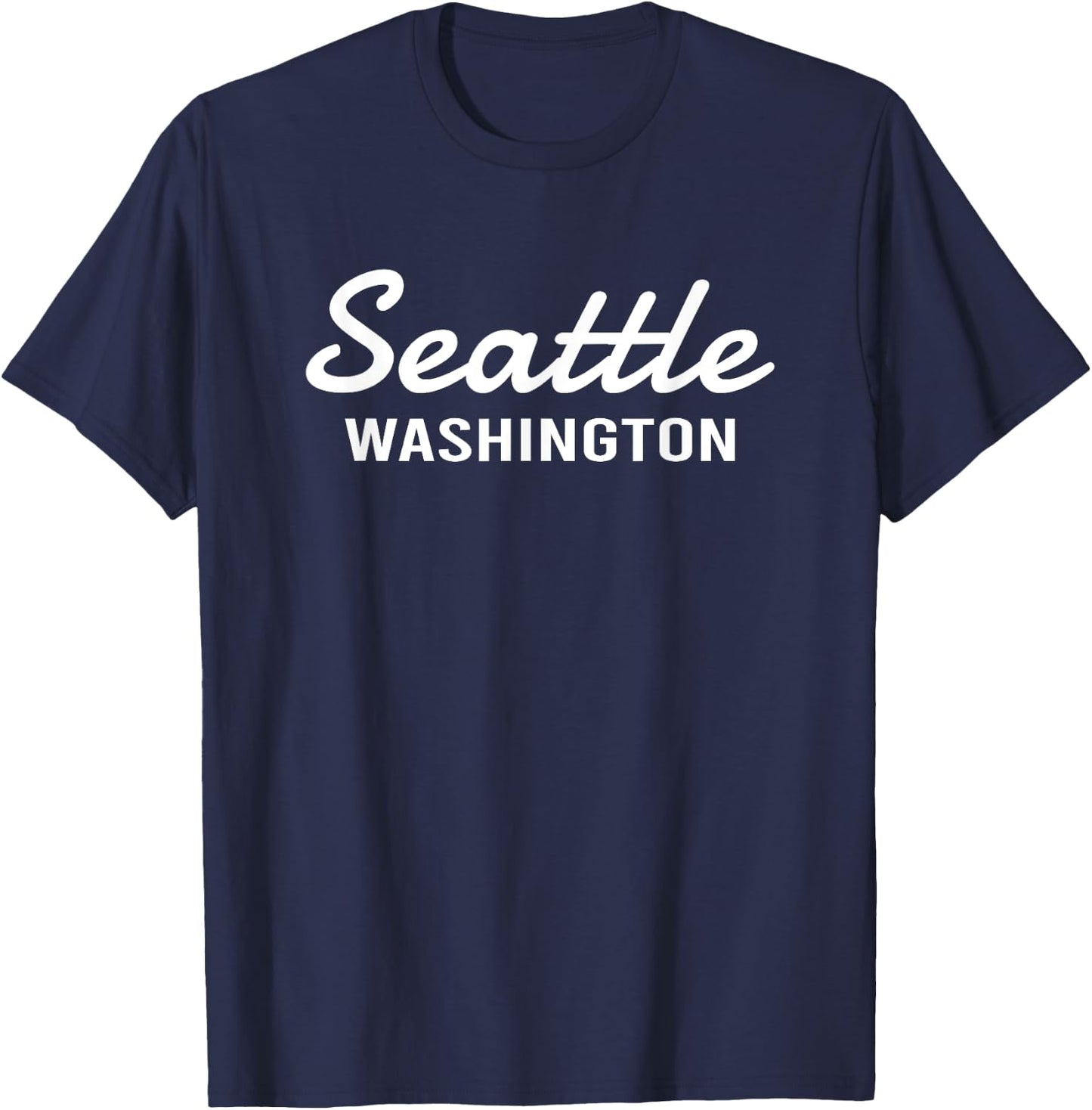 Seattle - Washington - Throwback Design - Classic T-Shirt - T-Shirt | Navy
