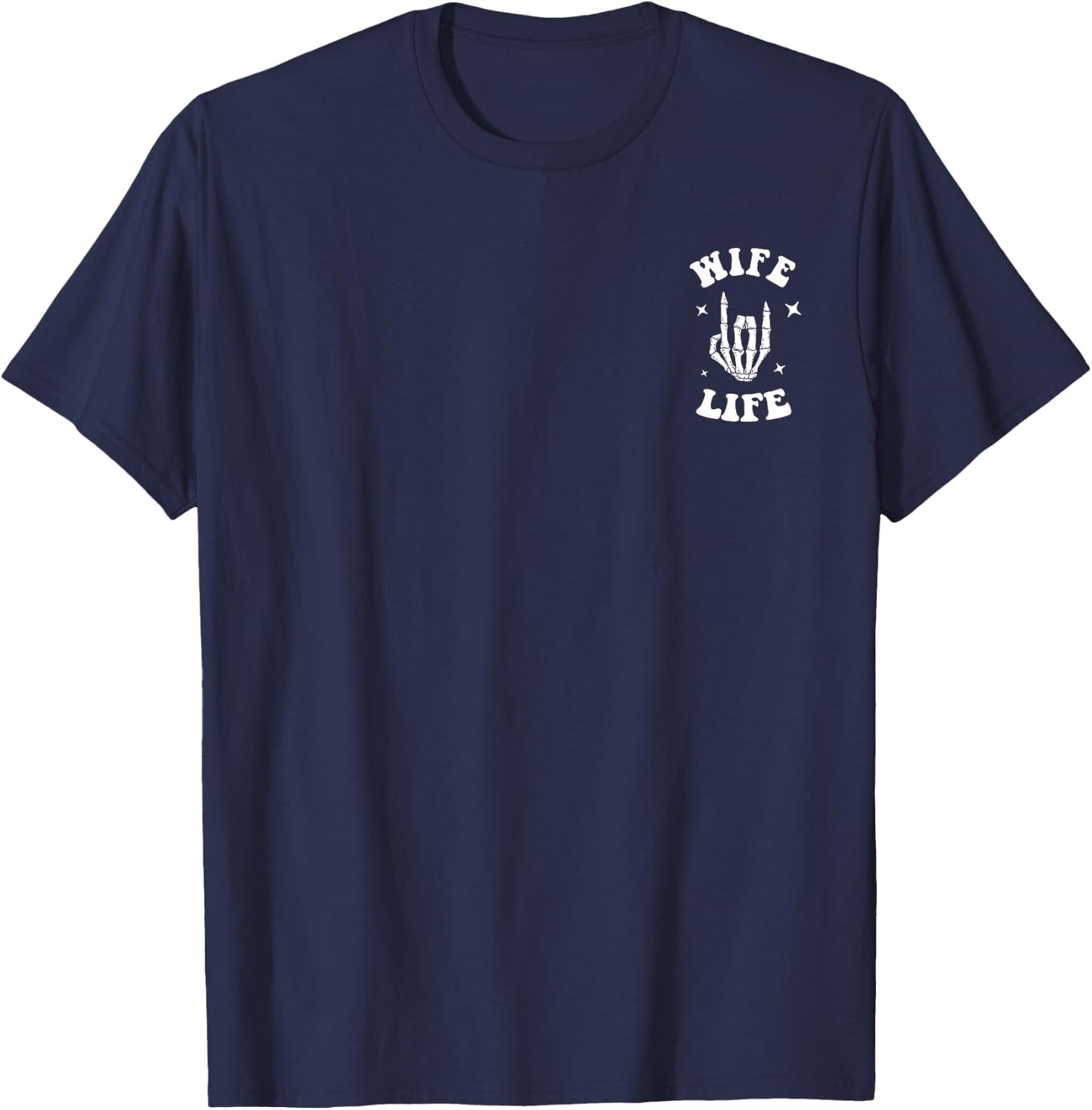 On My Husband's Last Nerve (On back) T-Shirt - T-Shirt | Navy