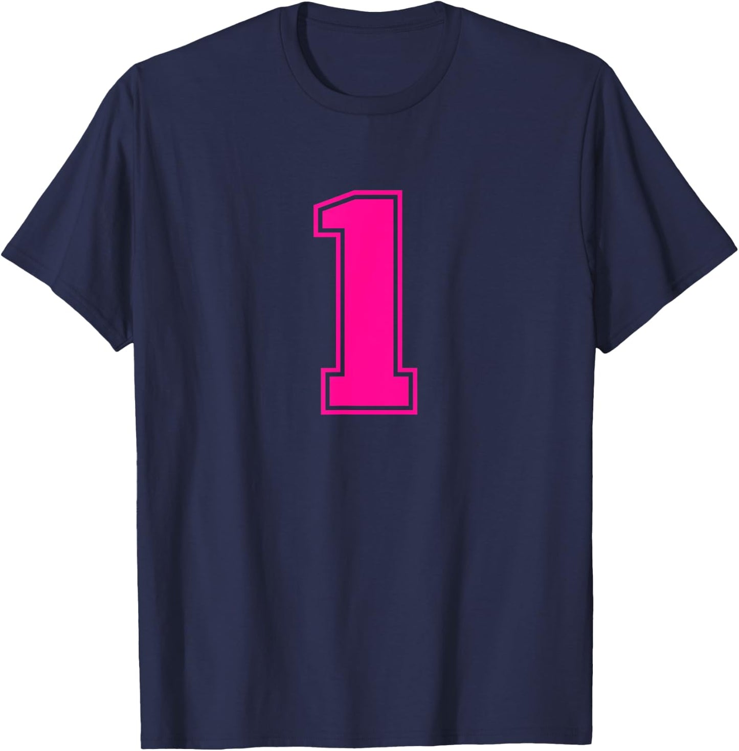 1 Pink Sport Number T-Shirt - T-Shirt | Navy