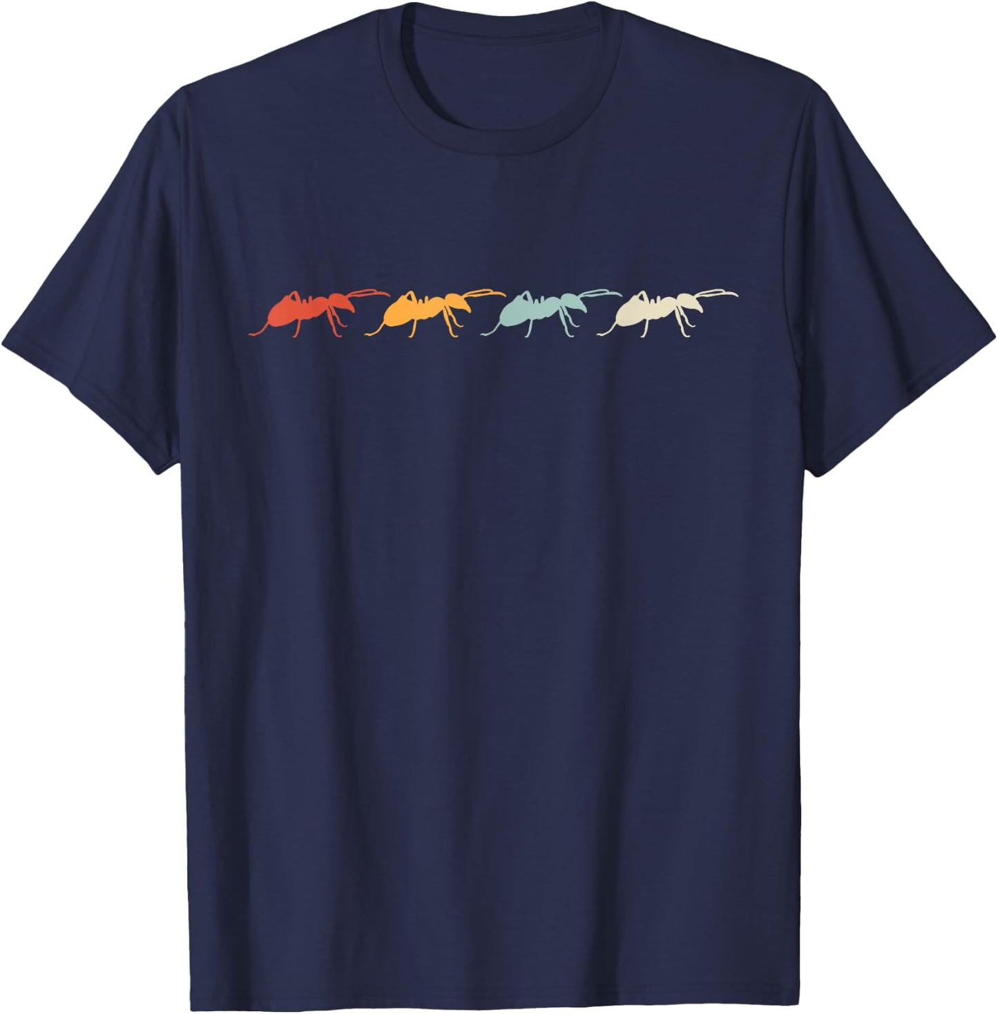 Ant Walk retro men vintage women Ants Insects Ant keeping T-Shirt - T-Shirt | Navy