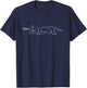 Retro ASCI Art Cat V3, Sleeping Cat, Dark Men Women T-Shirt - T-Shirt | Navy