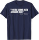 Chief Brody You're Gonna Need A Bigger Boat Shark Film Quote T-Shirt - T-Shirt | Navy