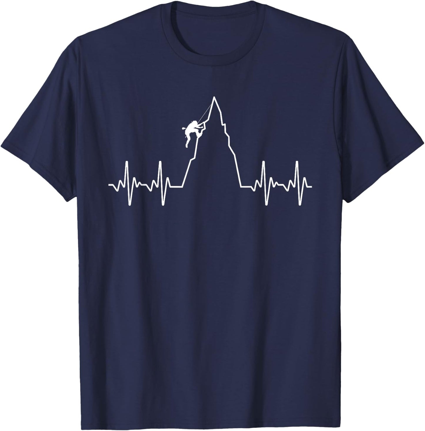 Cute Rock Climbing Art Women Kids Wall Rock Climber T-Shirt - T-Shirt | Navy