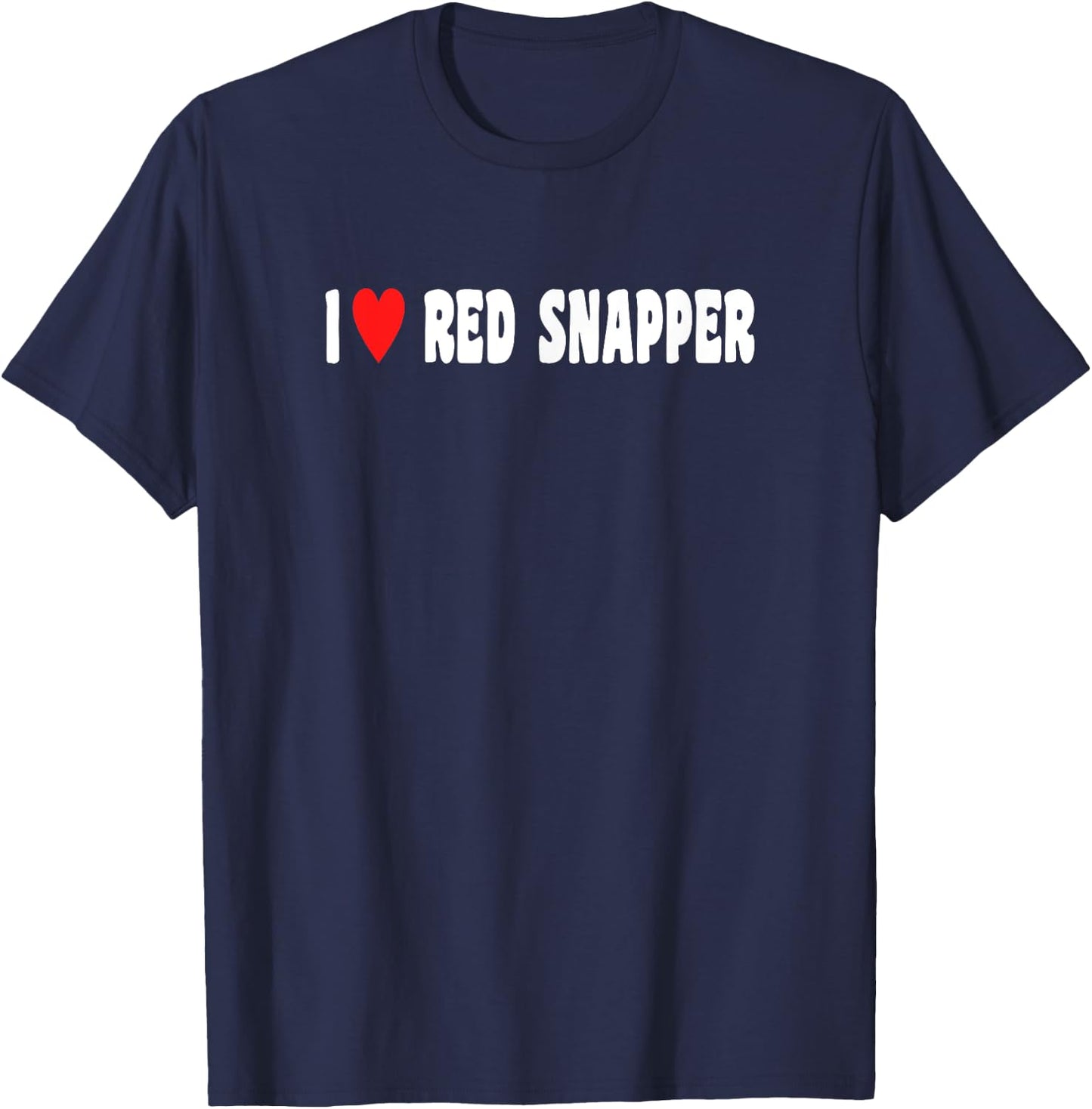 Vintage Love Red Snapper I Love Red Snapper T-Shirt - T-Shirt | Navy