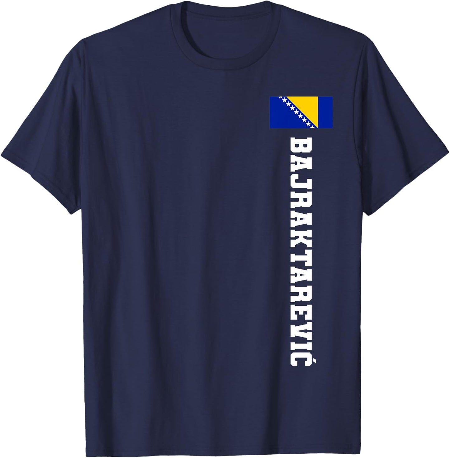 Bajraktarevic Bosnia Flag Last Name Coat Of Arm Emblem Crest T-Shirt - T-Shirt | Navy