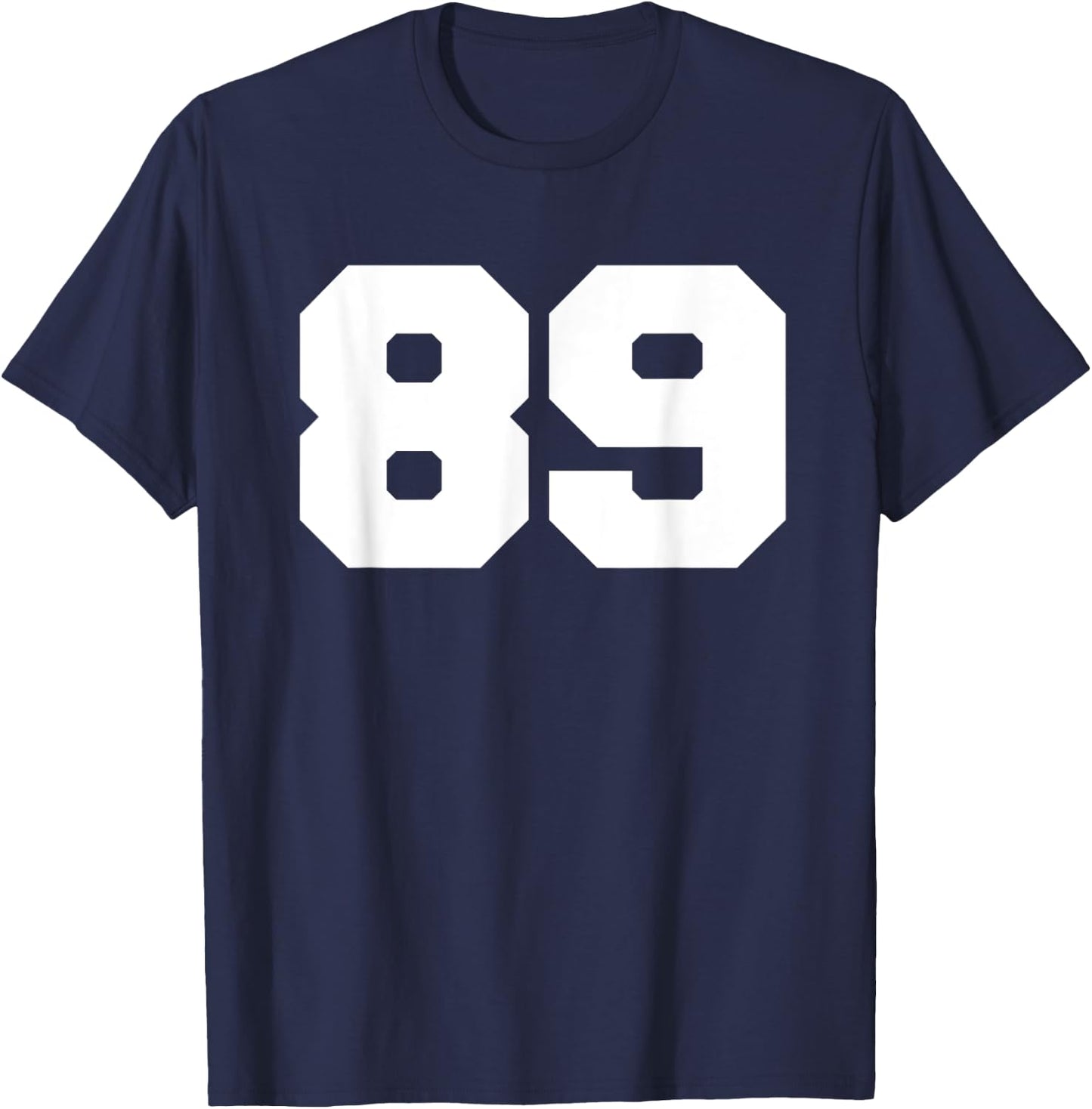 Number 89 Sports Jersey Player #89 Fan FRONT PRINT Varsity T-Shirt - T-Shirt | Navy