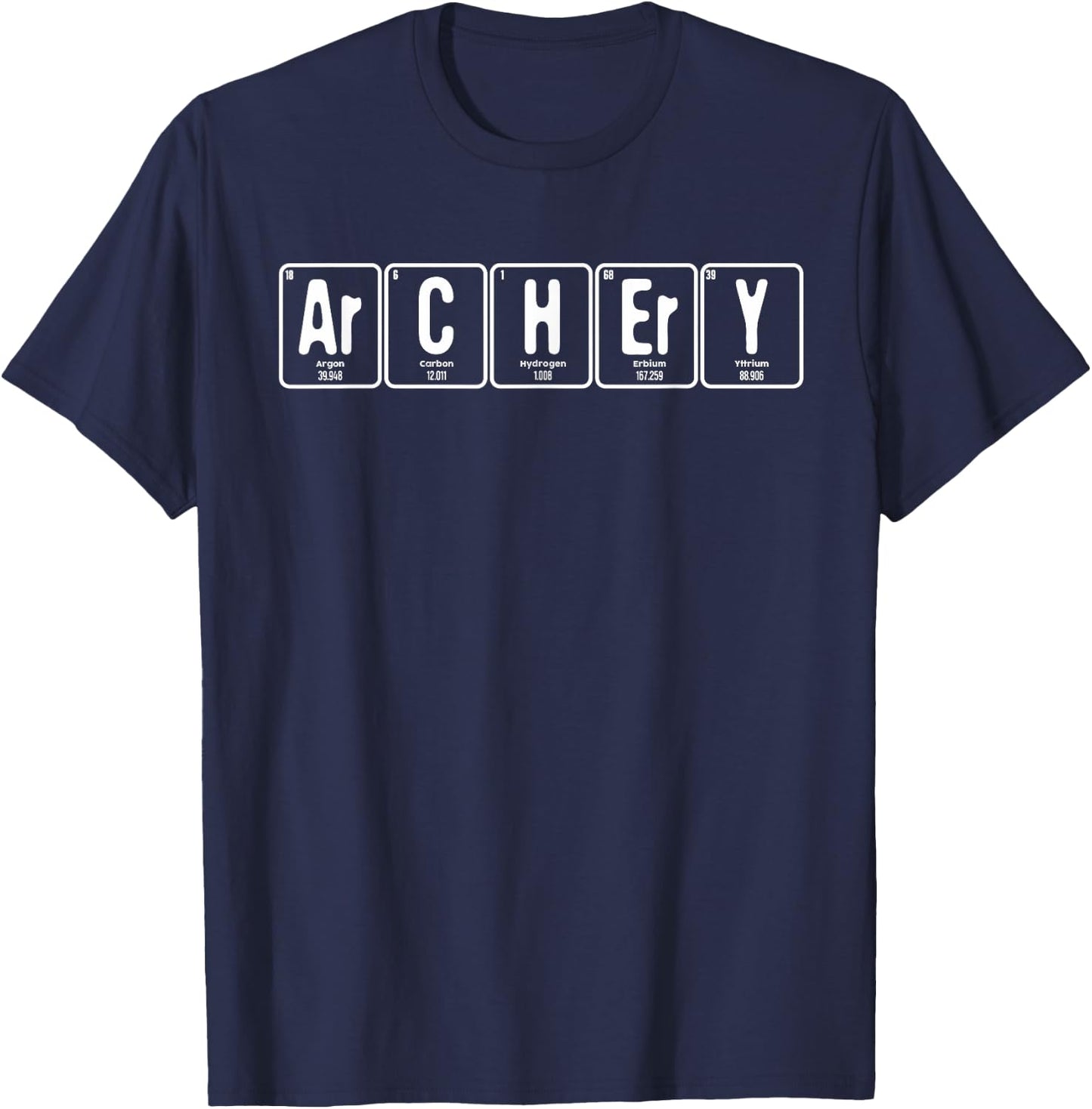 Funny Archery Design Archer Men Women Kids Periodic Table T-Shirt - T-Shirt | Navy