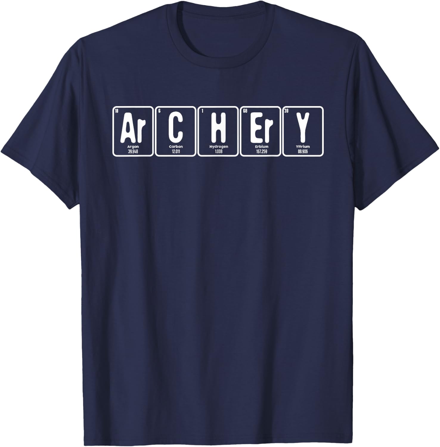 Funny Archery Design Archer Men Women Kids Periodic Table T-Shirt - T-Shirt | Navy