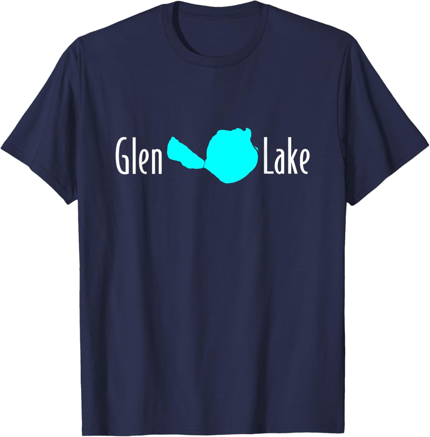 Minimalist Glen Lake, Michigan T-Shirt - T-Shirt | Navy