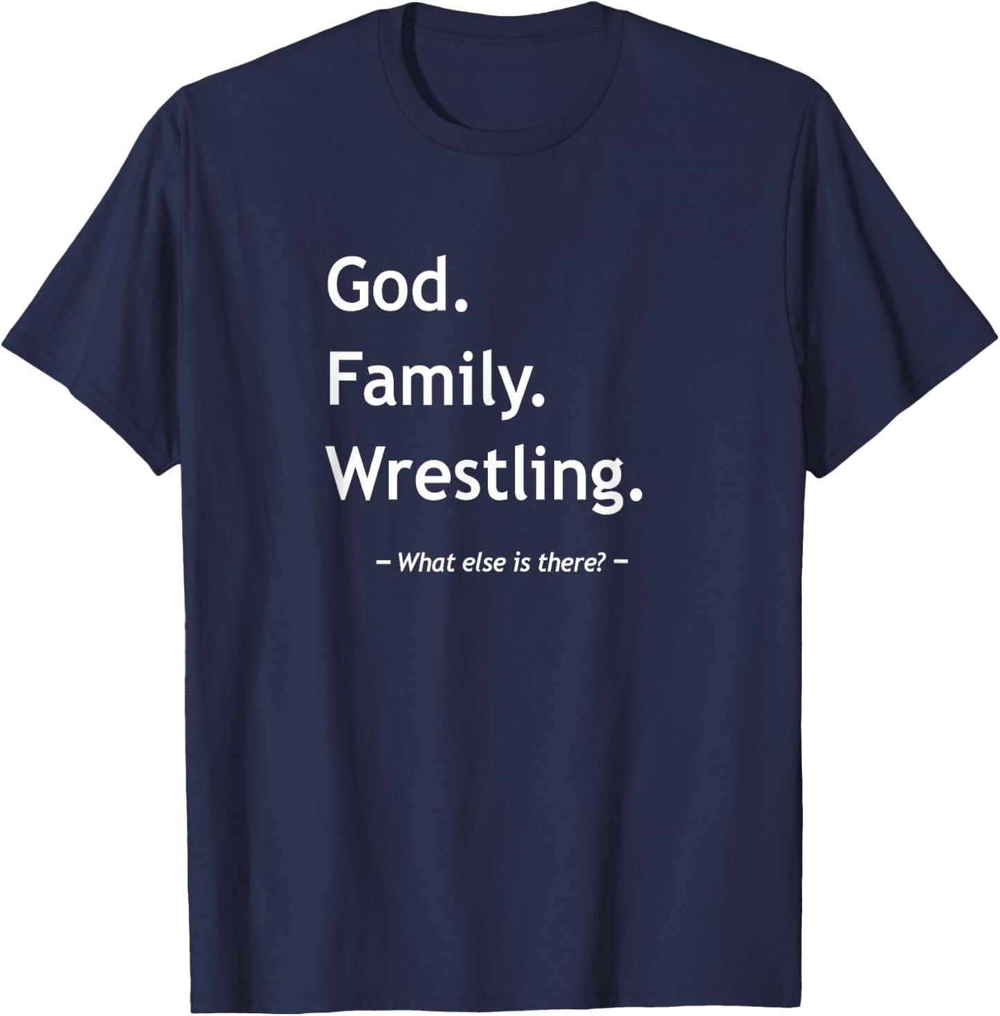 Christian Faith Wrestler Christianity God Family Wrestling T-Shirt - T-Shirt | Navy